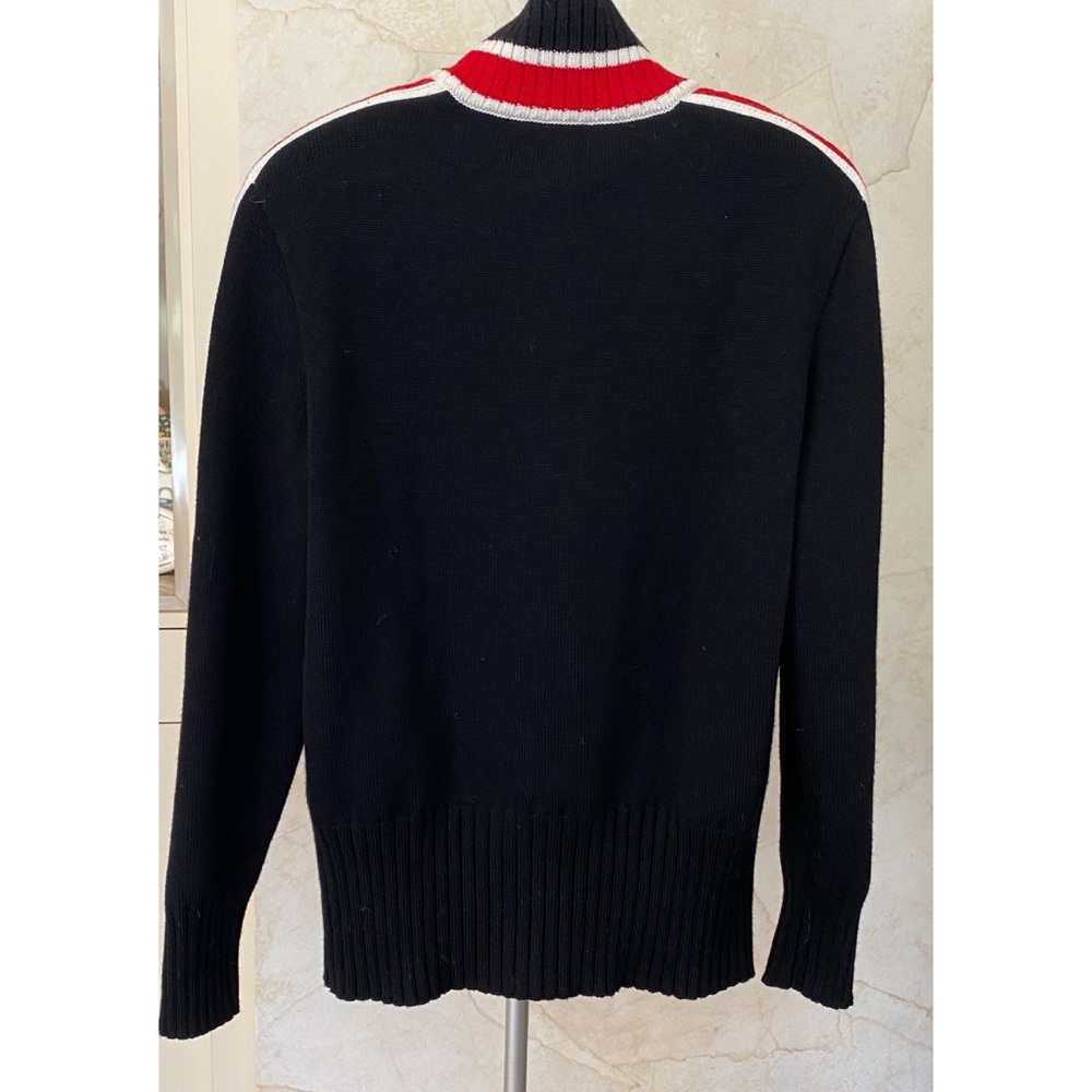 ESCADA Wool Zip Up Cardigan with Braided Cable M - Picture 7 of 11